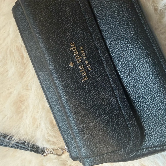 Kate Spade Black Leather Wristlet - Picture 2 of 6